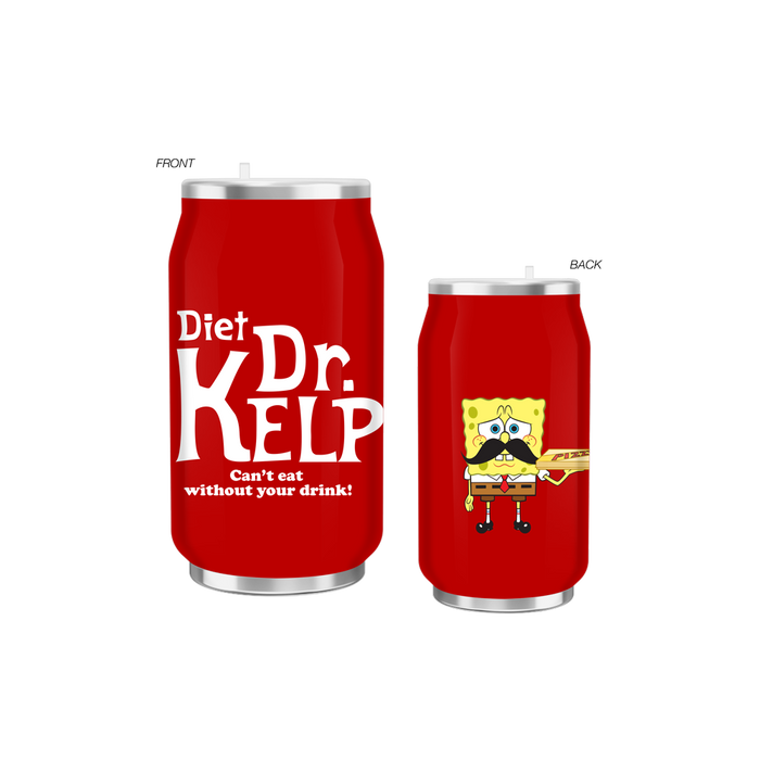 Silver Buffalo SpongeBob Diet Dr Kelp 8.7Oz SS Double Wall Can Shape Cup