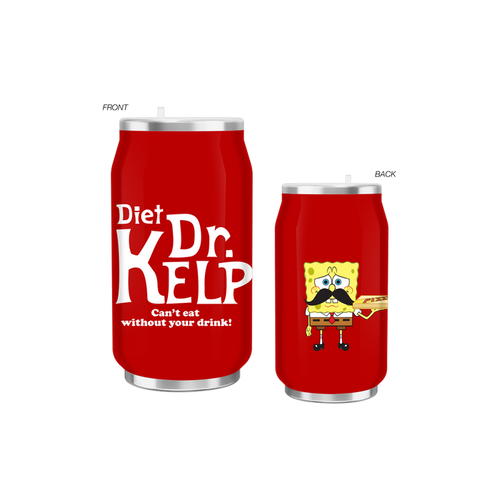 Silver Buffalo SpongeBob Diet Dr Kelp 8.7Oz SS Double Wall Can Shape Cup