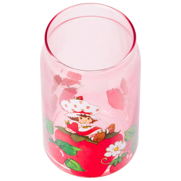 Silver Buffalo Strawberry Shortcake Sitting Strawberry 16oz Glass Tumbler