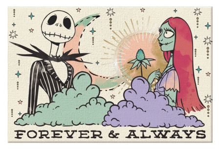 Silver Buffalo The Nightmare Before Christmas - Foil Canvas Wall Art 16" x 24"