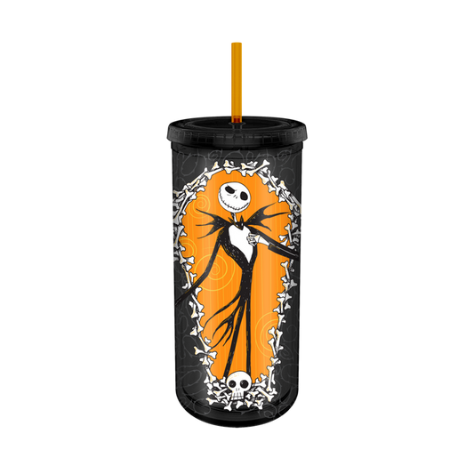 Silver Buffalo The Nightmare Before Christmas  Halloween is a Scream 20oz Plastic Tall Cold Cup w/ Lid