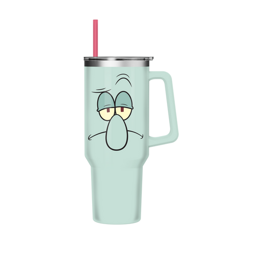 Silver BuffaloSpongeBob - Squidward Big Face 40oz Stainless Steel Tumbler