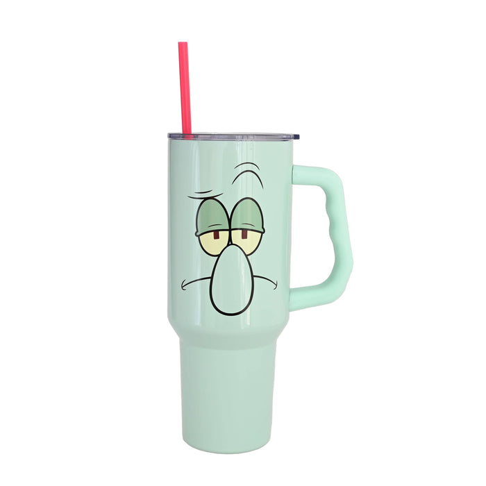 Silver BuffaloSpongeBob - Squidward Big Face 40oz Stainless Steel Tumbler