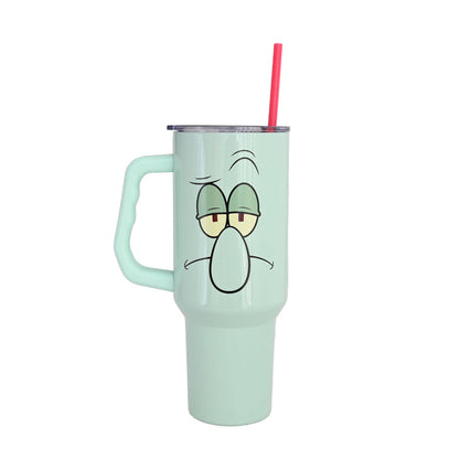 Silver BuffaloSpongeBob - Squidward Big Face 40oz Stainless Steel Tumbler