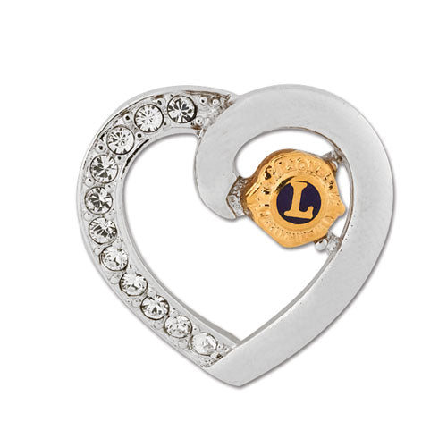 SILVER HEART PIN