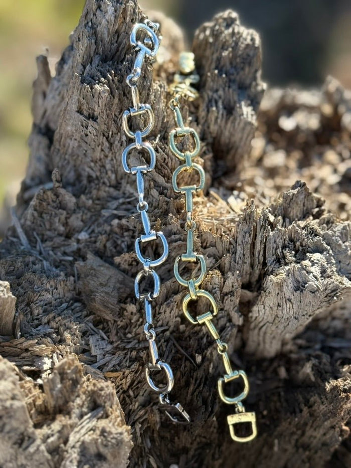 Silver Snaffle Bit Magnetic Bracelet