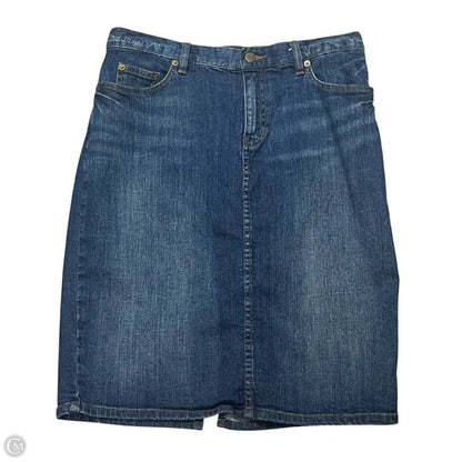 Skirt Midi By Lauren Jeans Co In Blue Denim, Size: 6