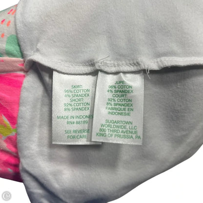 Skort Designer By Lilly Pulitzer In Green & Pink, Size: Xs