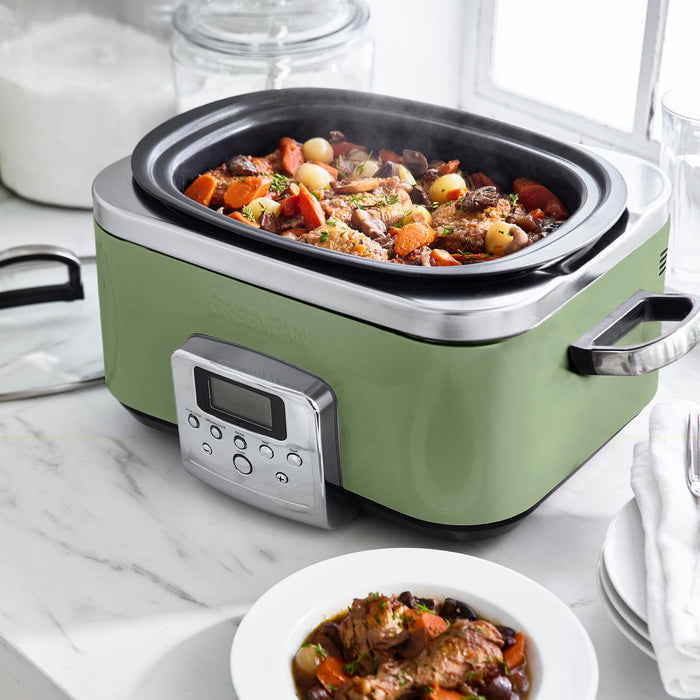 Slow Cooker<br> Sage Green, 6L