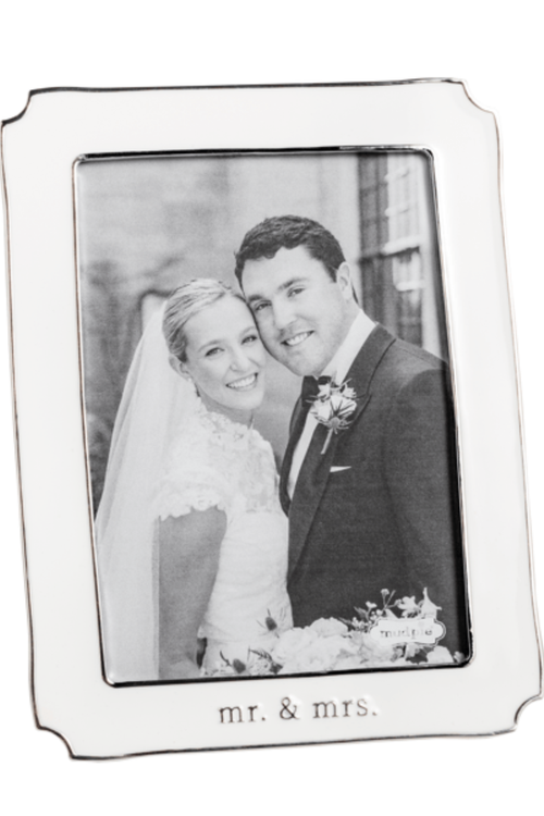 Small Mr & Mrs Enamel Frame