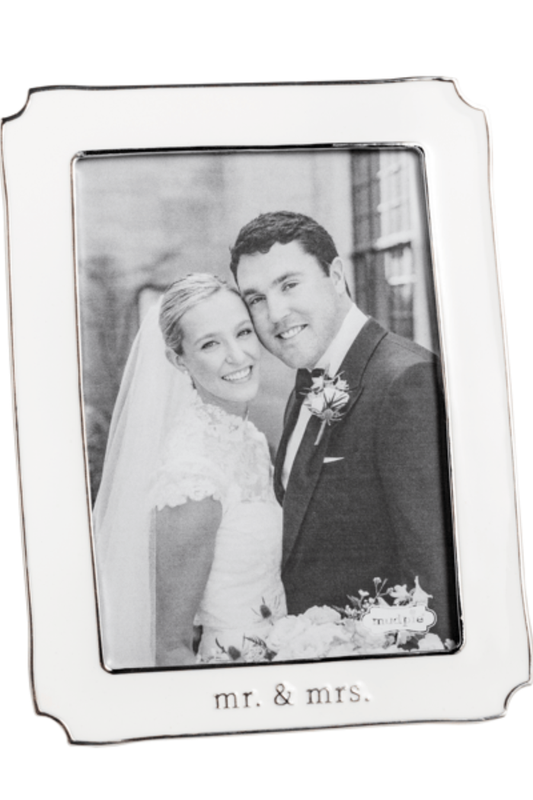 Small Mr & Mrs Enamel Frame