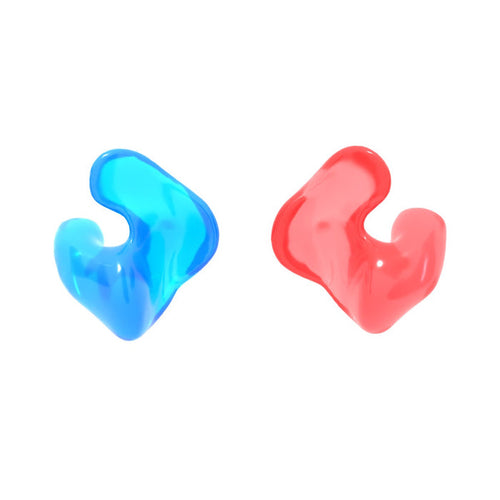 Image of Blue and Red Snooz-Zs Extra Soft Custom Molded Sleeping Earplugs.