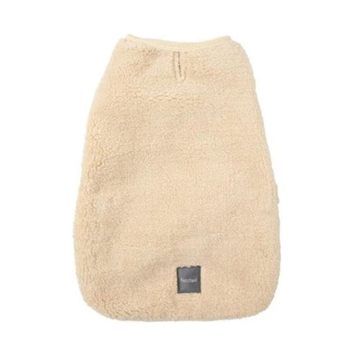 FuzzYard SWEATERS Sz 1 Soft Beige Teddy Wrap Fleece Dog Vest