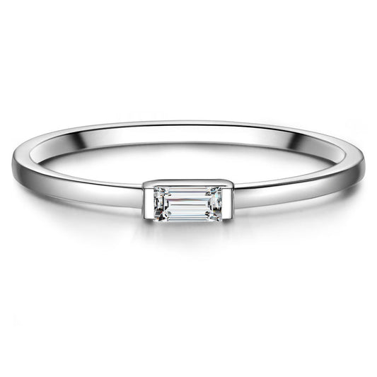 Solitärring silber