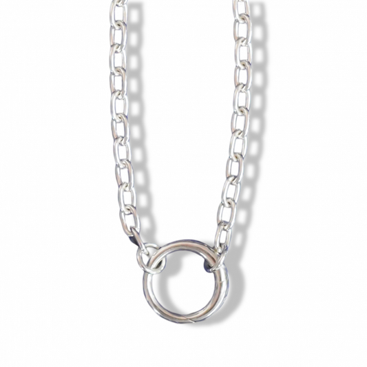 Southern Gates Oval Link Necklace with Hinged Ring