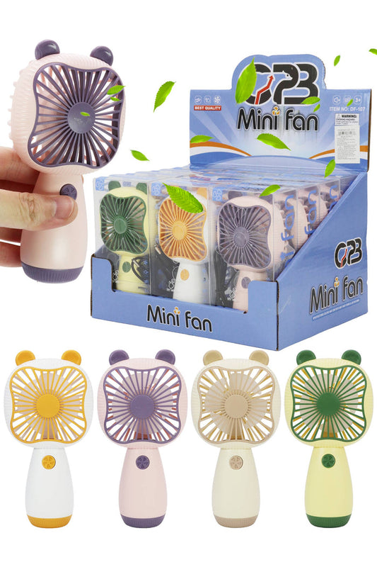 Square Bear - Handheld 1pc Electric Fan