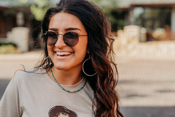 Stacked Turquoise Bead Choker