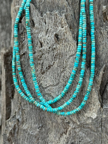 Stacked Turquoise Bead Choker