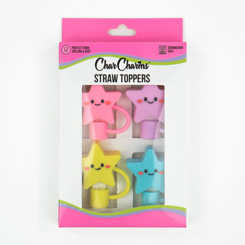 Star - Retail 4-Pack Straw Toppers
