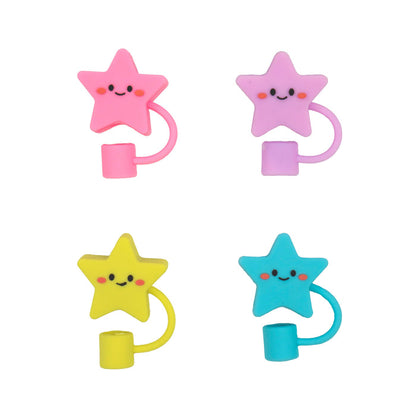 Star - Retail 4-Pack Straw Toppers