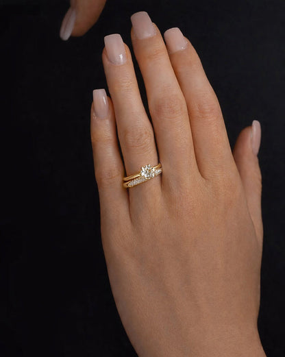 Star Pavéring Diamantring 0.48 ct, Vigselring / Förlovningsring | 18k. guld