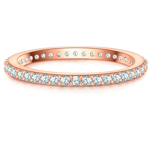 Steckring roségold mit Zirkonia