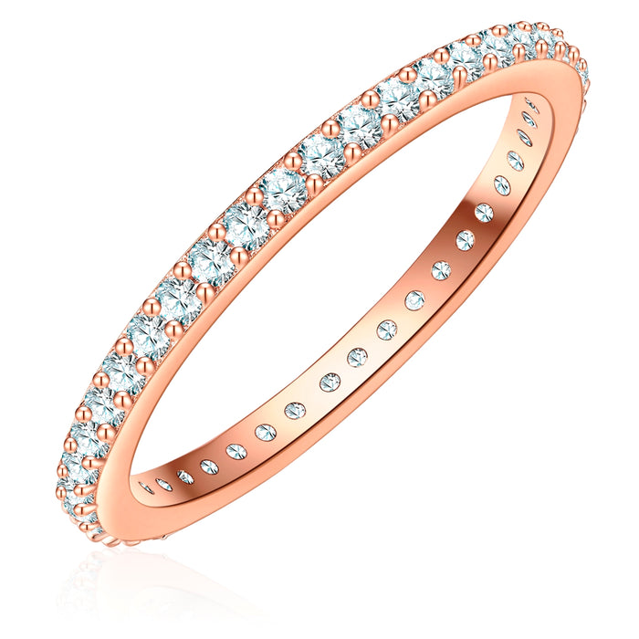 Steckring roségold mit Zirkonia