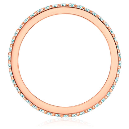 Steckring roségold mit Zirkonia