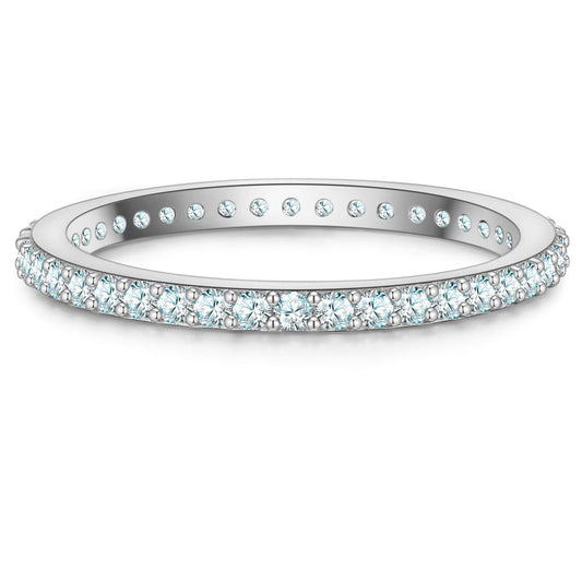 Steckring silber mit Zirkonia