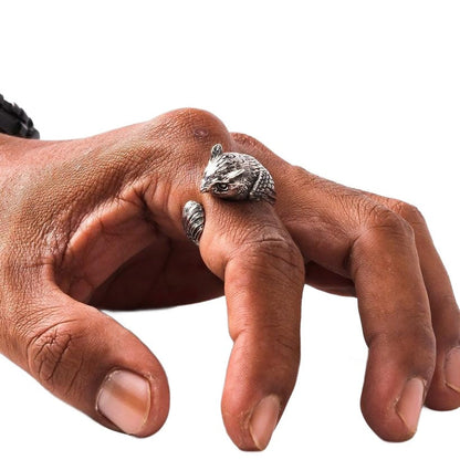 Handmade sterling silver owl ring for men and women