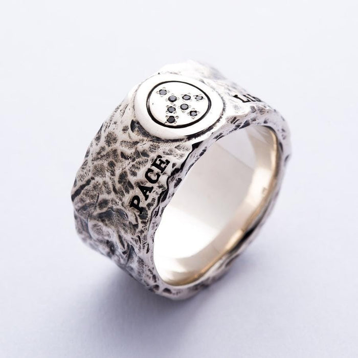 Sterling Silver Peace Band Ring-Bikerringshop