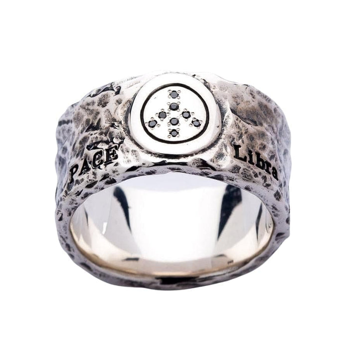 Sterling Silver Peace Band Ring-Bikerringshop