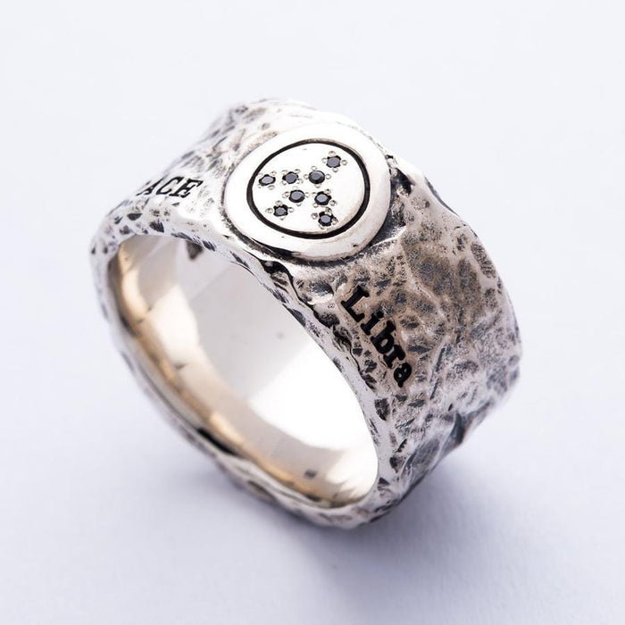 Sterling Silver Peace Band Ring-Bikerringshop