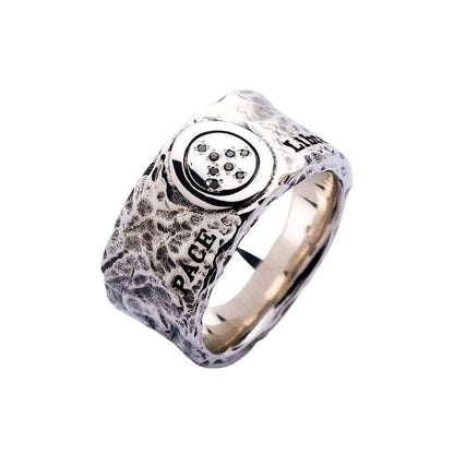 Sterling Silver Peace Band Ring-Bikerringshop