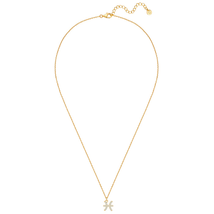 Sternzeichen Kette Fische mit Zirkonia