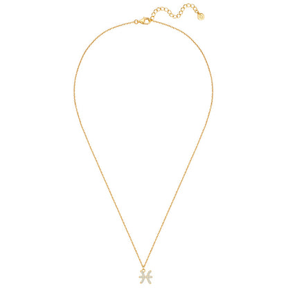 Sternzeichen Kette Fische mit Zirkonia