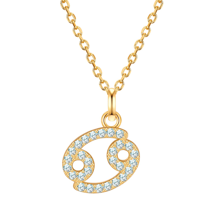 Sternzeichen Kette Krebs mit Zirkonia