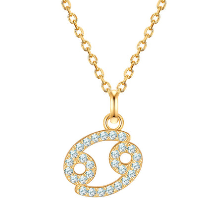 Sternzeichen Kette Krebs mit Zirkonia