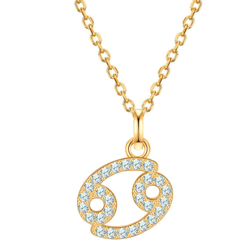 Sternzeichen Kette Krebs mit Zirkonia