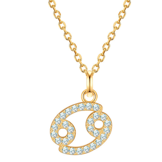 Sternzeichen Kette Krebs mit Zirkonia