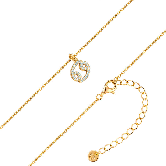 Sternzeichen Kette Krebs mit Zirkonia