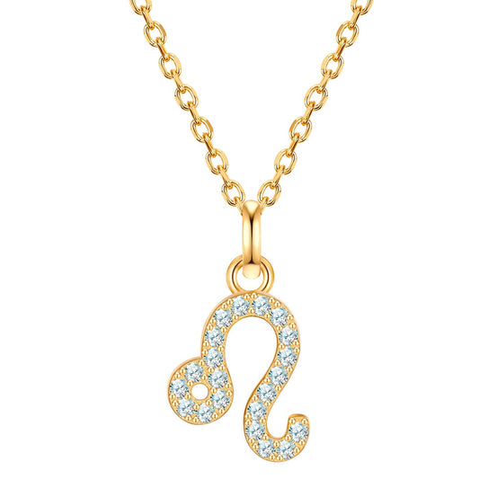 Sternzeichen Kette Löwe mit Zirkonia