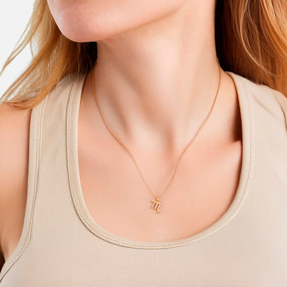 Sternzeichen Kette Skorpion mit Zirkonia