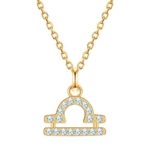 Sternzeichen Kette Waage mit Zirkonia