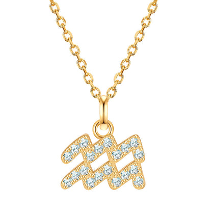 Sternzeichen Kette Wassermann mit Zirkonia