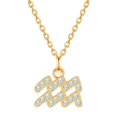 Sternzeichen Kette Wassermann mit Zirkonia