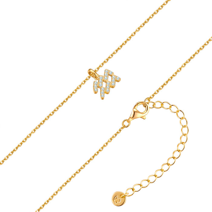 Sternzeichen Kette Wassermann mit Zirkonia