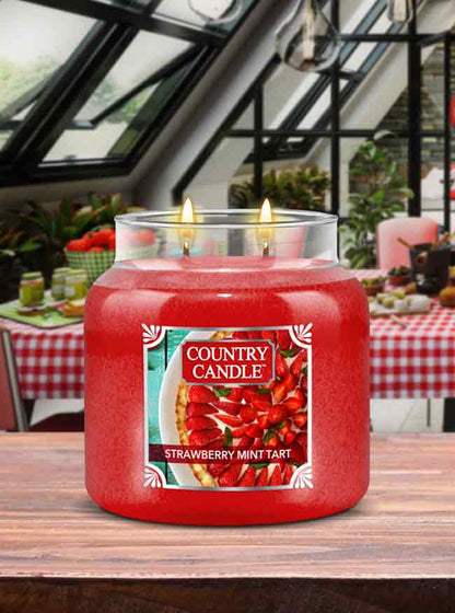 Strawberry Mint Tart Medium 2-wick - Kringle Candle Company