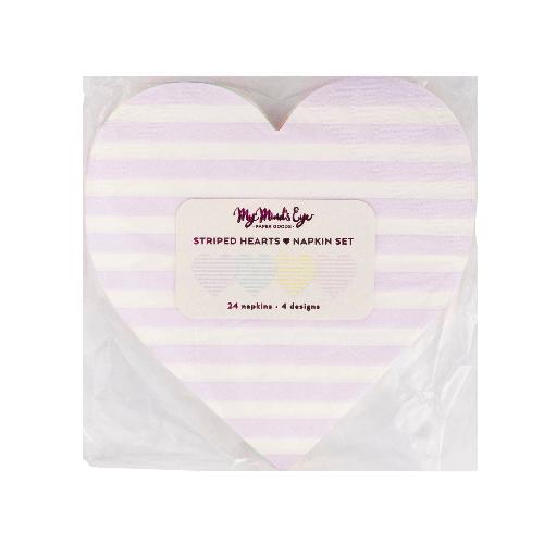 My Mind’s Eye CVH1139 - Striped Hearts Napkin Set