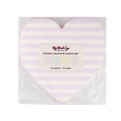 My Mind’s Eye CVH1139 - Striped Hearts Napkin Set